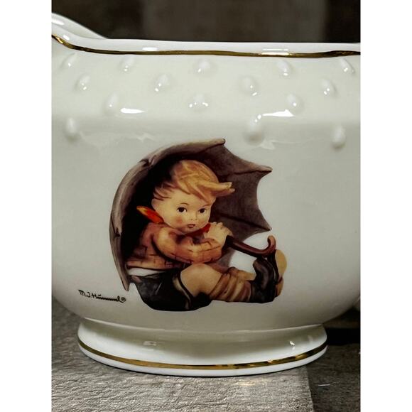 M. J. Hummel Porcelain Stormy Weather Tea Set by The Danbury Mint - Picture 13 of 15